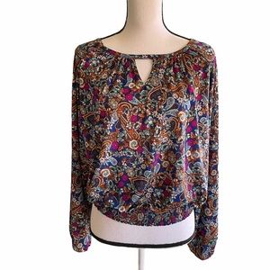 Etcetera Smacked hem floral blouse. Size small